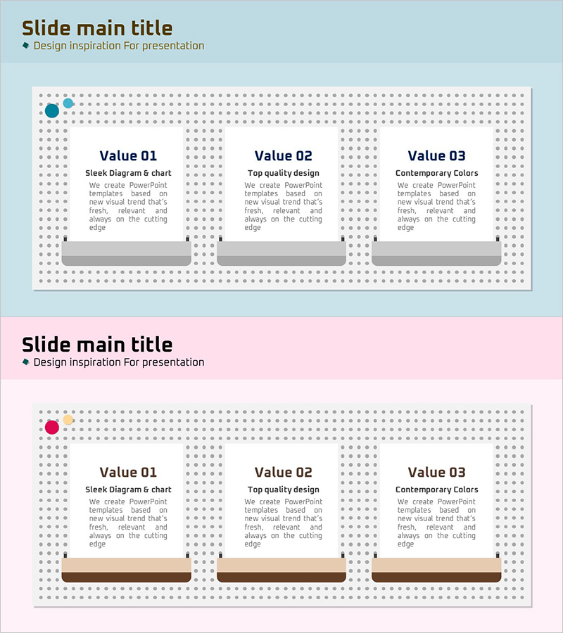 타공판 일러스트 다이어그램 – 제품 특성과 구성 내용 소개