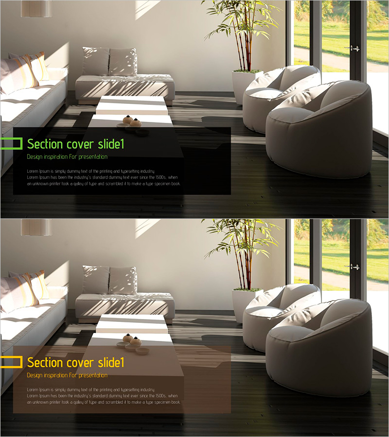 친환경 인테리어 템플릿 간지 01 - 디자인 영감을 제공하는 슬라이드