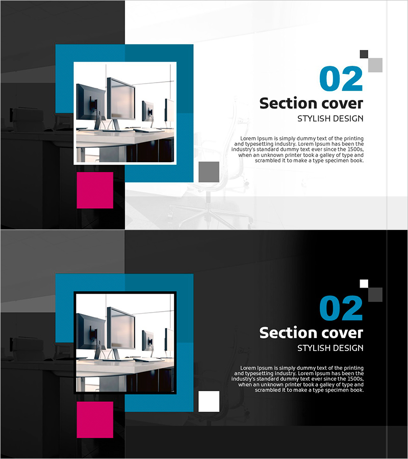 실내 인테리어 디자인 템플릿 간지 02 – 스타일리시한 섹션 커버