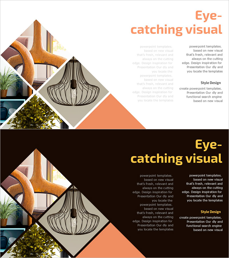 인테리어 소품을 다룬 사업비전 슬라이드