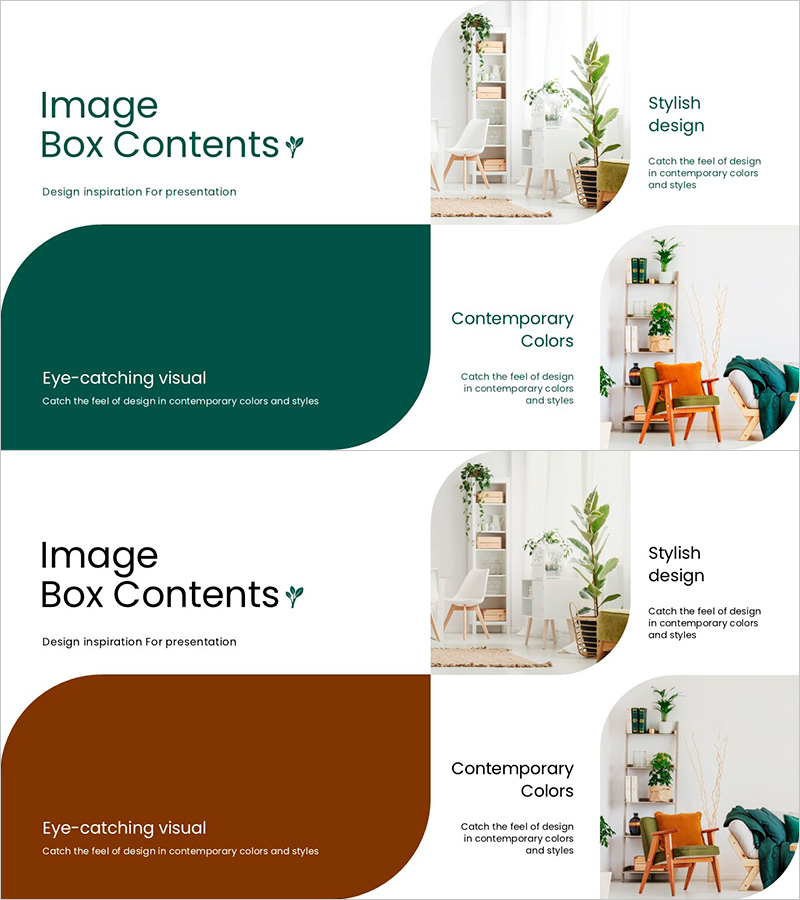 플랜테리어 이미지와 텍스트박스 – 공간과 스타일을 표현하다