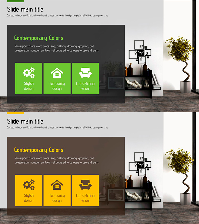 주택 관리 서비스 슬라이드 템플릿 – 사업 전략과 기술적 이해
