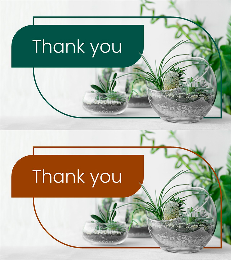 플랜테리어 템플릿 엔딩표지 – 감성과 자연