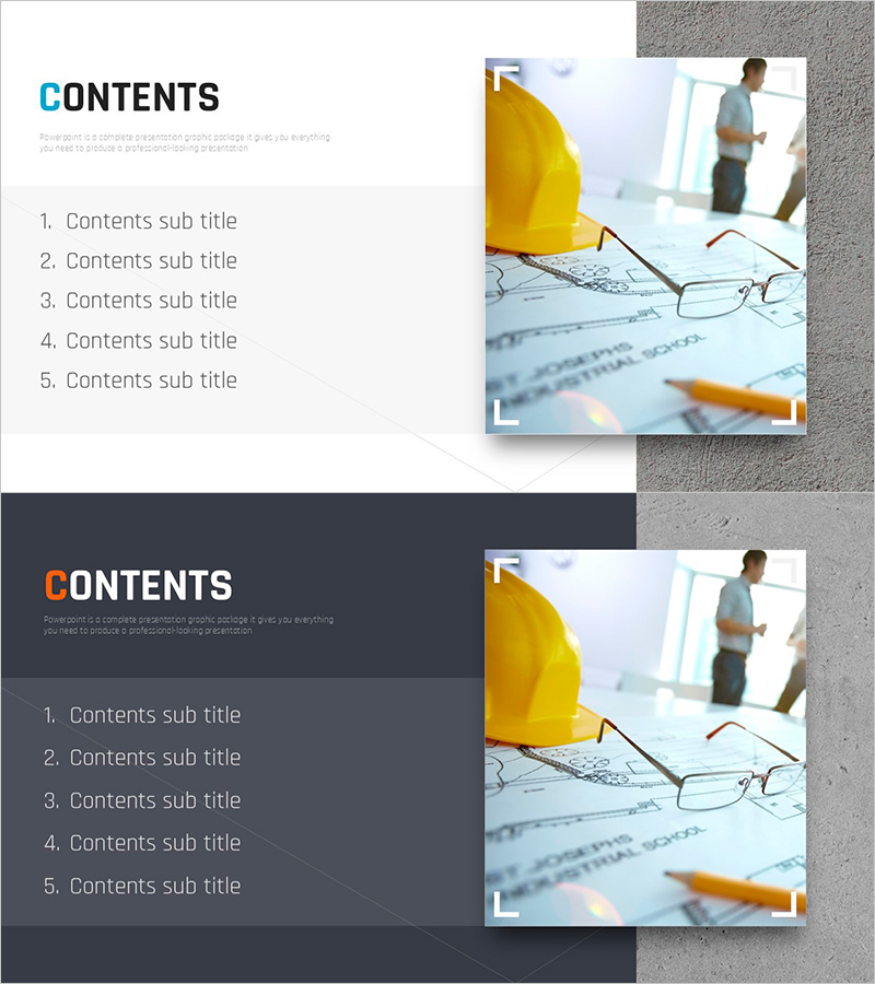 건축 설계 프레젠테이션 목차 – 프로페셔널한 구성