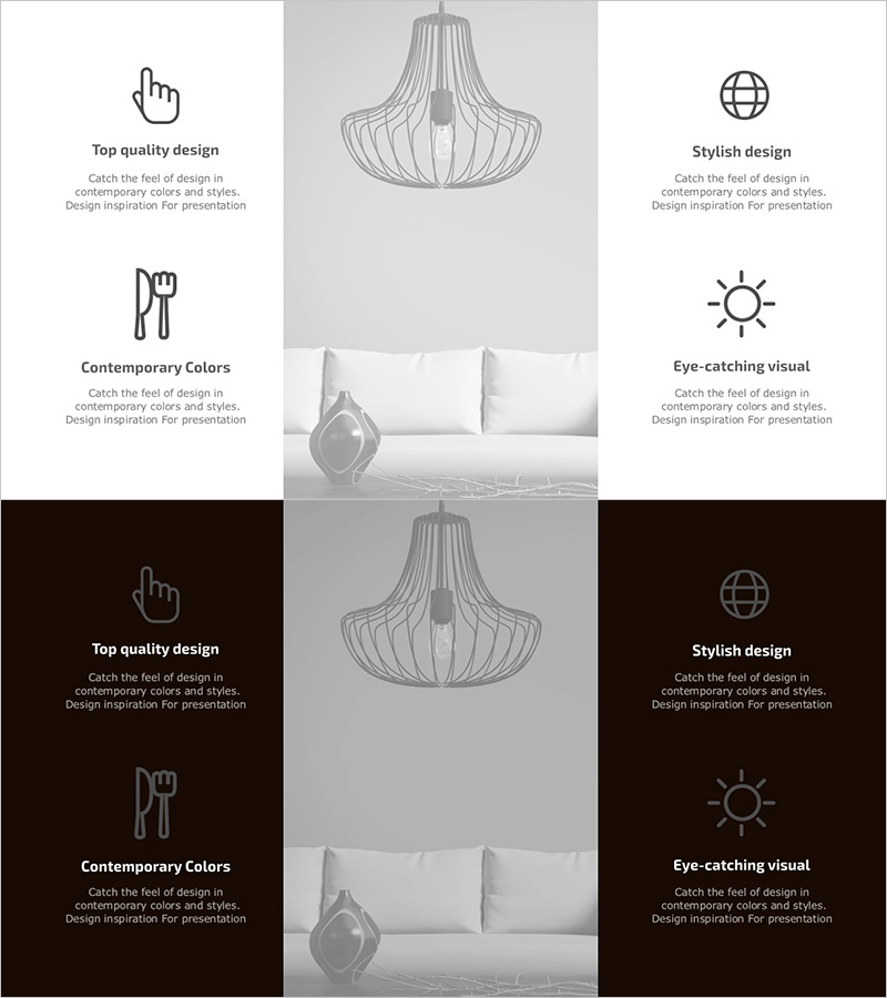 주거환경 개선을 위한 인포그래픽 슬라이드 – 핵심역량과 비전