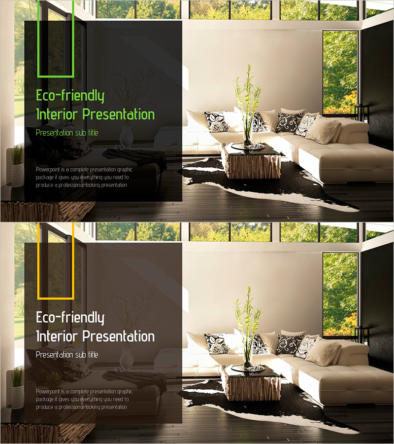 친환경 인테리어 템플릿 표지 – 지속 가능성을 담다