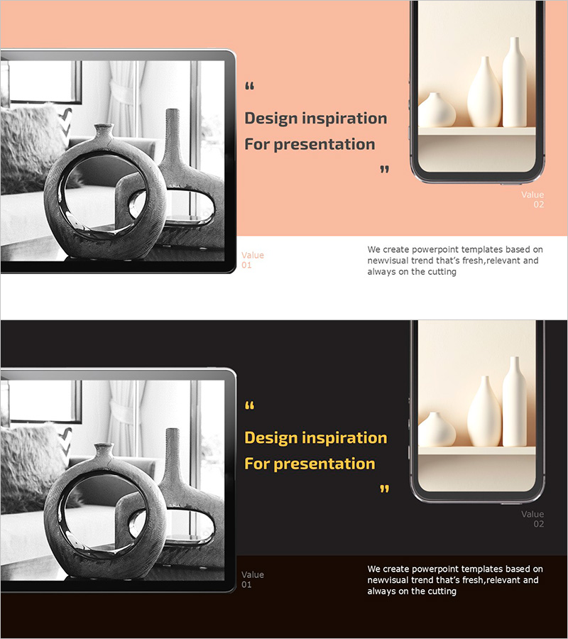 소품 및 메시지 발표용 슬라이드 – 시각적 영감을 제공합니다.