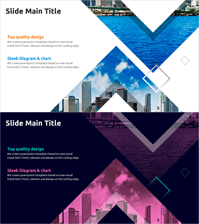 도시 이미지를 활용한 고객 성공 사례 슬라이드