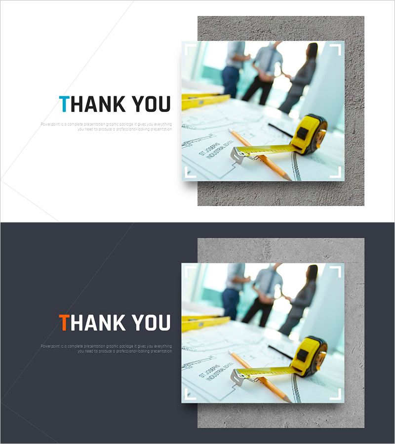 건축 설계 발표 엔딩 슬라이드 – 전문성과 신뢰