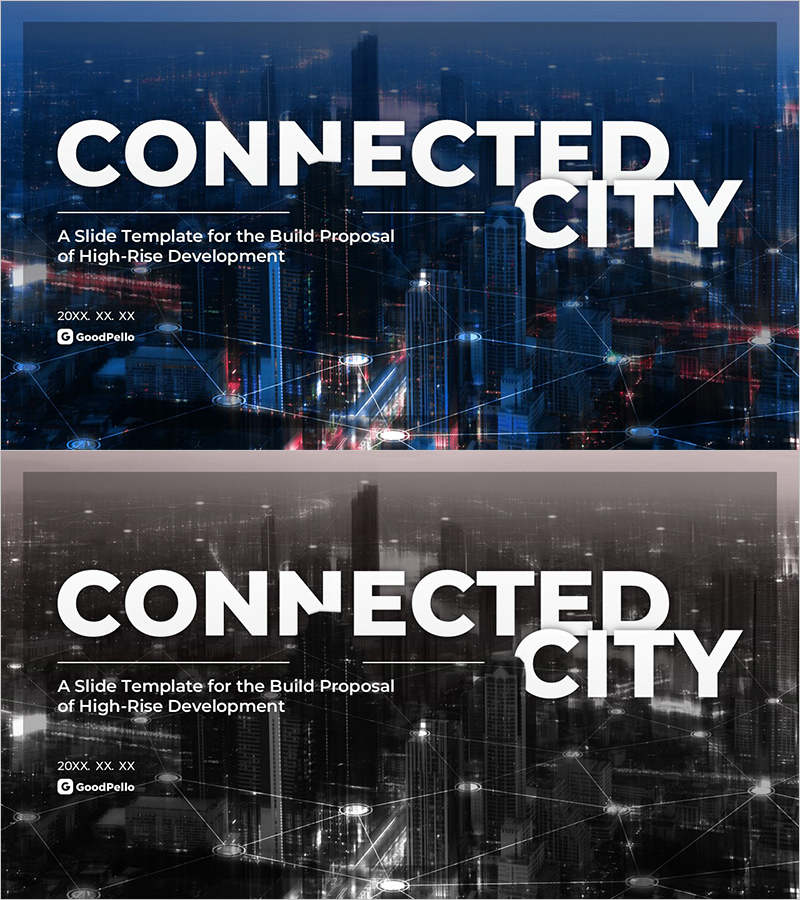 연결된 도시를 위한 프레젠테이션 템플릿 - 고층 개발 제안서