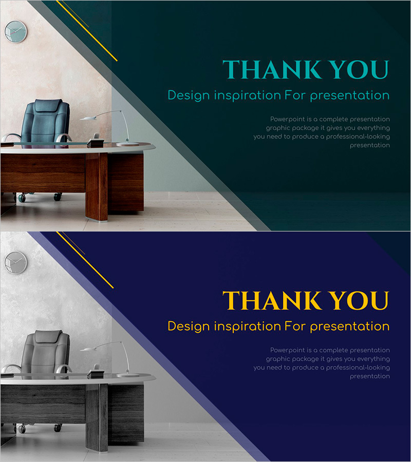 인테리어 계획서 PPT 엔딩표지 – 감각적인 마무리