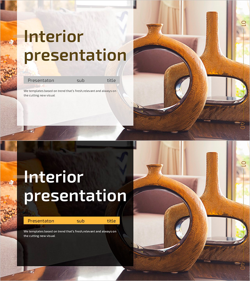 인테리어 소품 프레젠테이션 표지 - 디자인의 감성