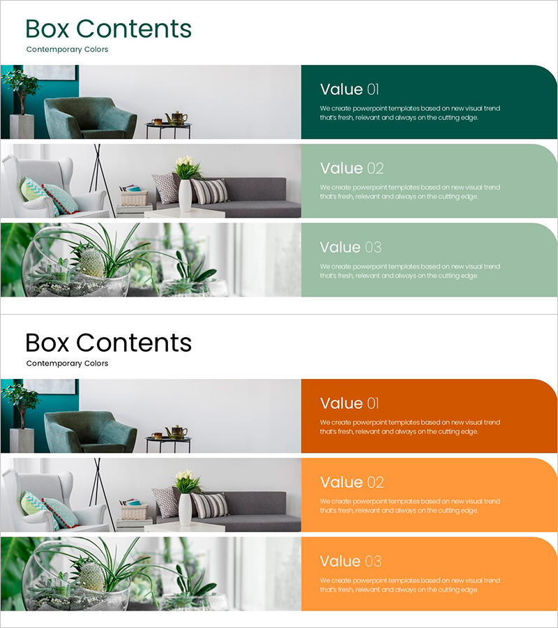플랜테리어의 가치를 보여주는 클러스터 다이어그램 슬라이드