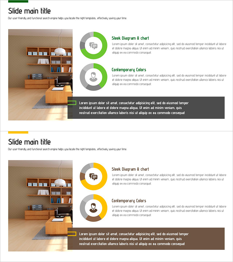 인테리어 만족도 조사를 위한 도넛형 슬라이드