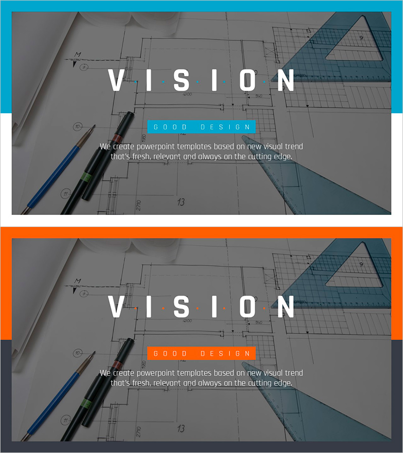 건축 설계도를 통한 비전 메시지 설명 – 디자인의 힘