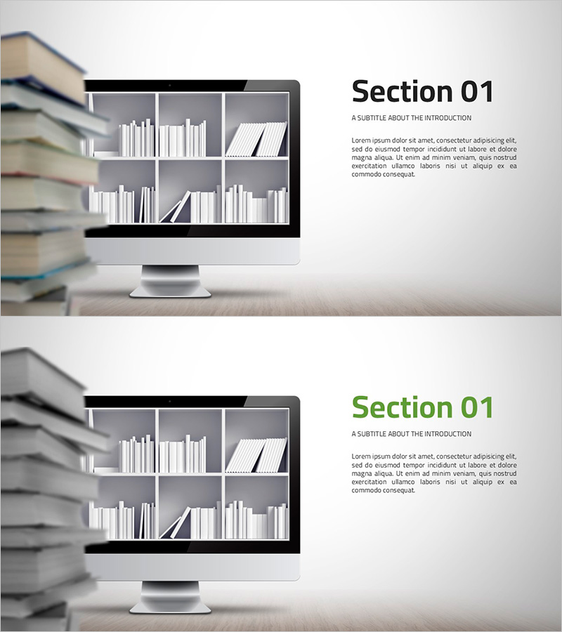 도서관 목업 간지 – 정보와 비주얼의 조화