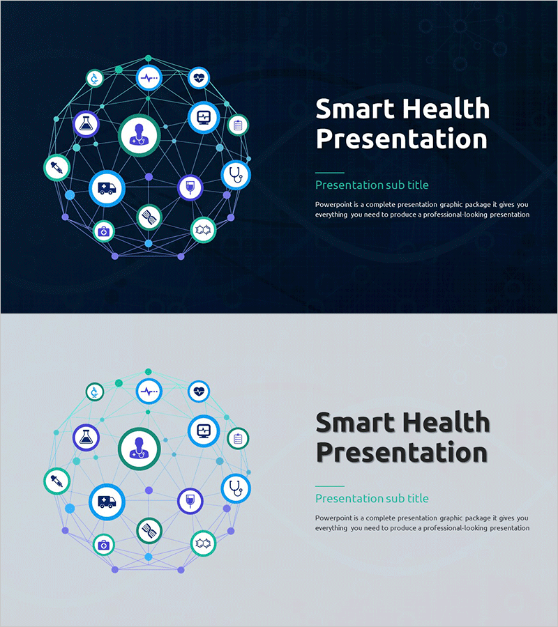 스마트 헬스케어 템플릿 표지 – 전문성 있는 시작