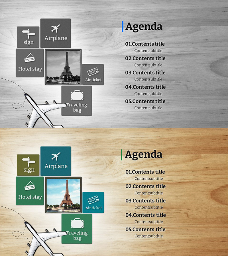 여행와이드템플릿 – 목차 슬라이드