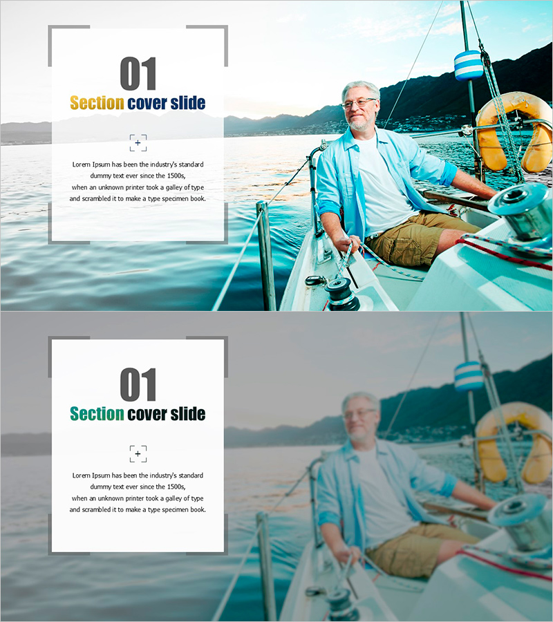 프레임 템플릿 간지 – 세션 커버 슬라이드