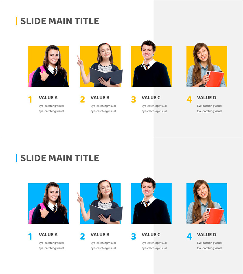 학생 대표자 소개 슬라이드 – 시선을 사로잡는 디자인