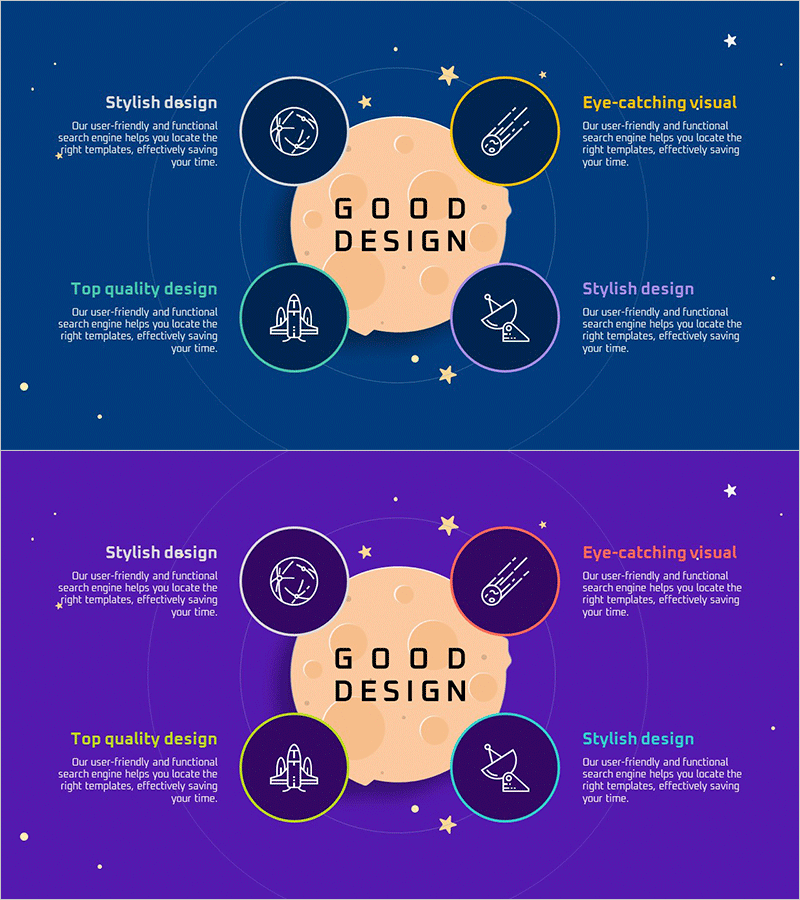 Space Business Area Illustration Diagram - Innovative Business Area Presentation