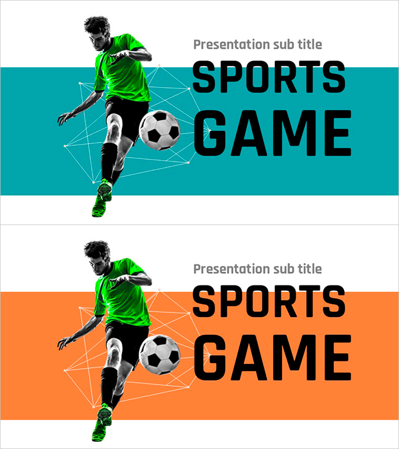 스포츠 게임 템플릿 표지 – 역동성과 열정
