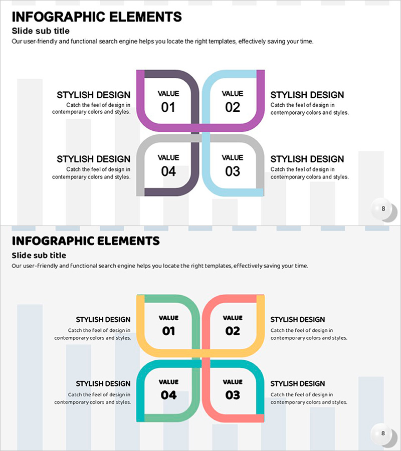 무료 곡선 그래픽 다이어그램 – 사업 개요 및 확산 설명