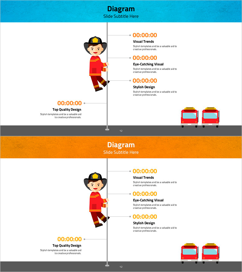 화재 신고 타임어택 슬라이드 – 위험 관리 전략
