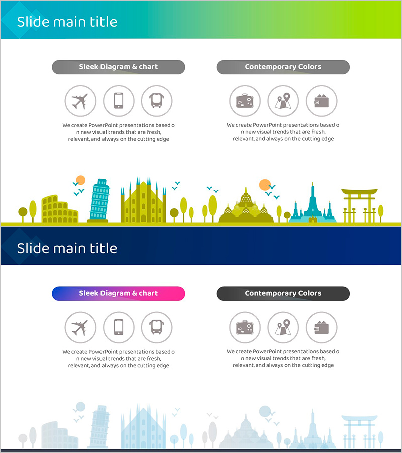 관광 여행 일러스트 슬라이드 – 새로운 시각의 영감을 담다