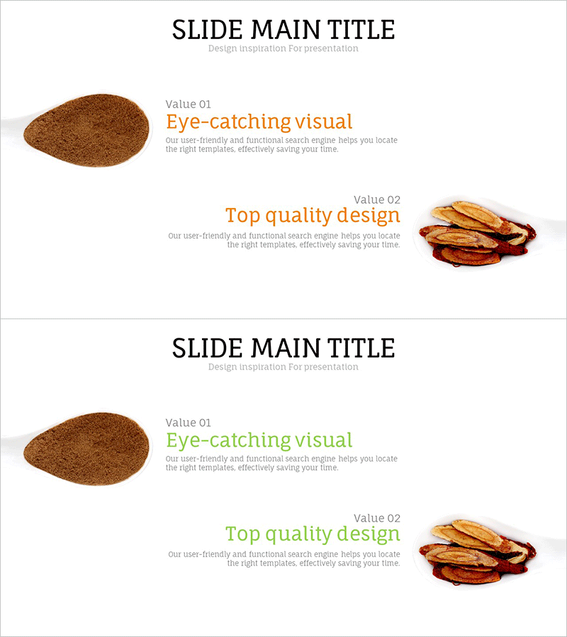 약재 성분 설명 슬라이드 – 시각적 매력과 품질
