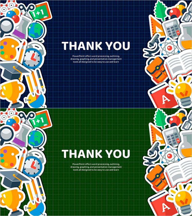 체크패턴 스쿨 템플릿 엔딩 – 교육과 감춤