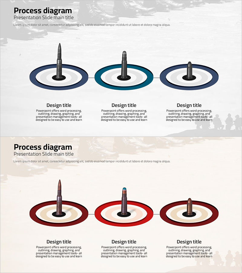Bullet Types Illustrated in a Diagram Slide – Product Introduction and Plan