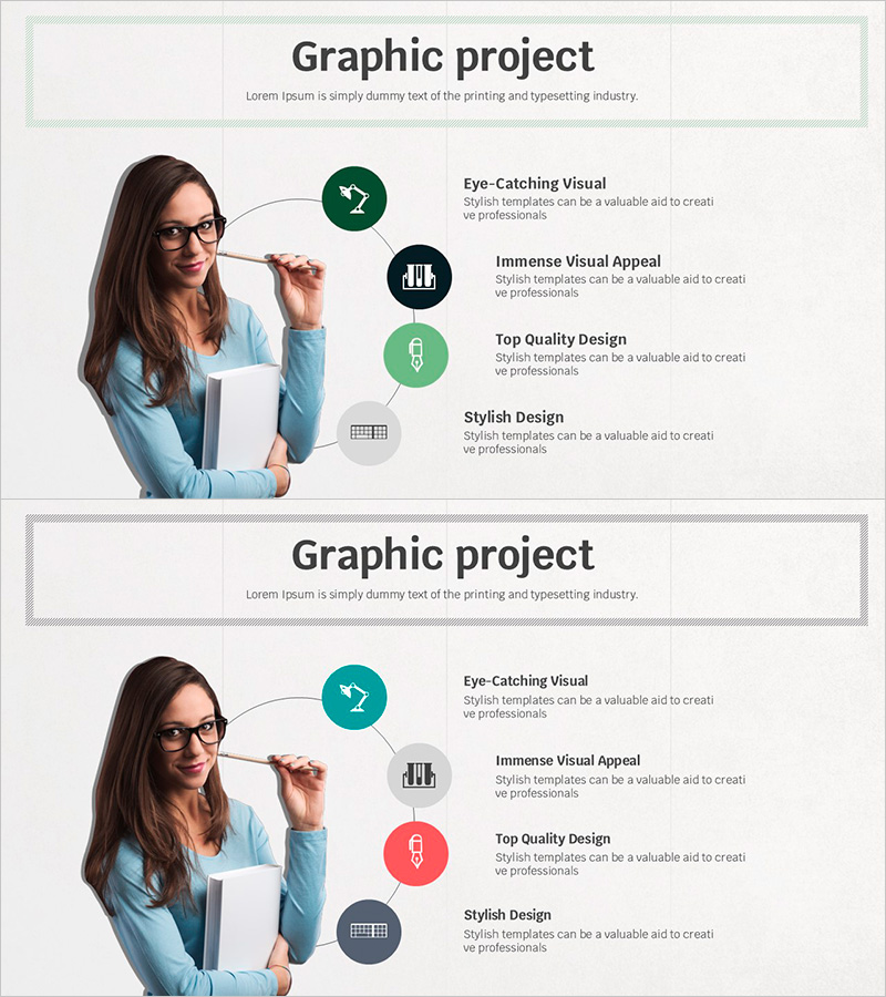 핵심 그래픽 아이콘으로 제품 및 서비스 소개 – 시각적 매력