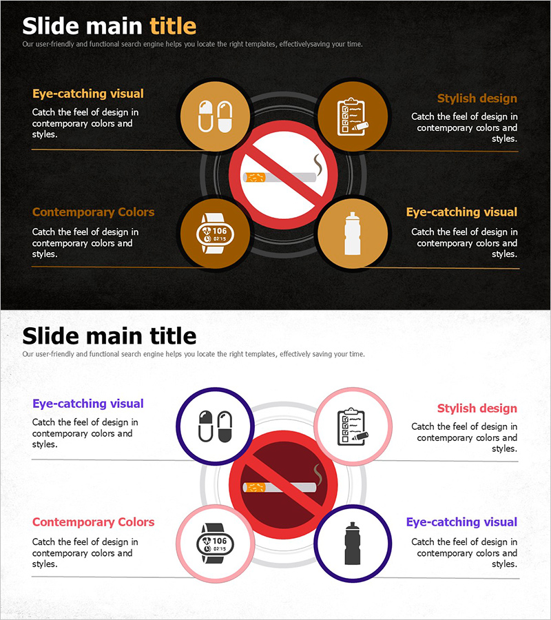 Diagram Slide for Smoking Cessation Action Plan