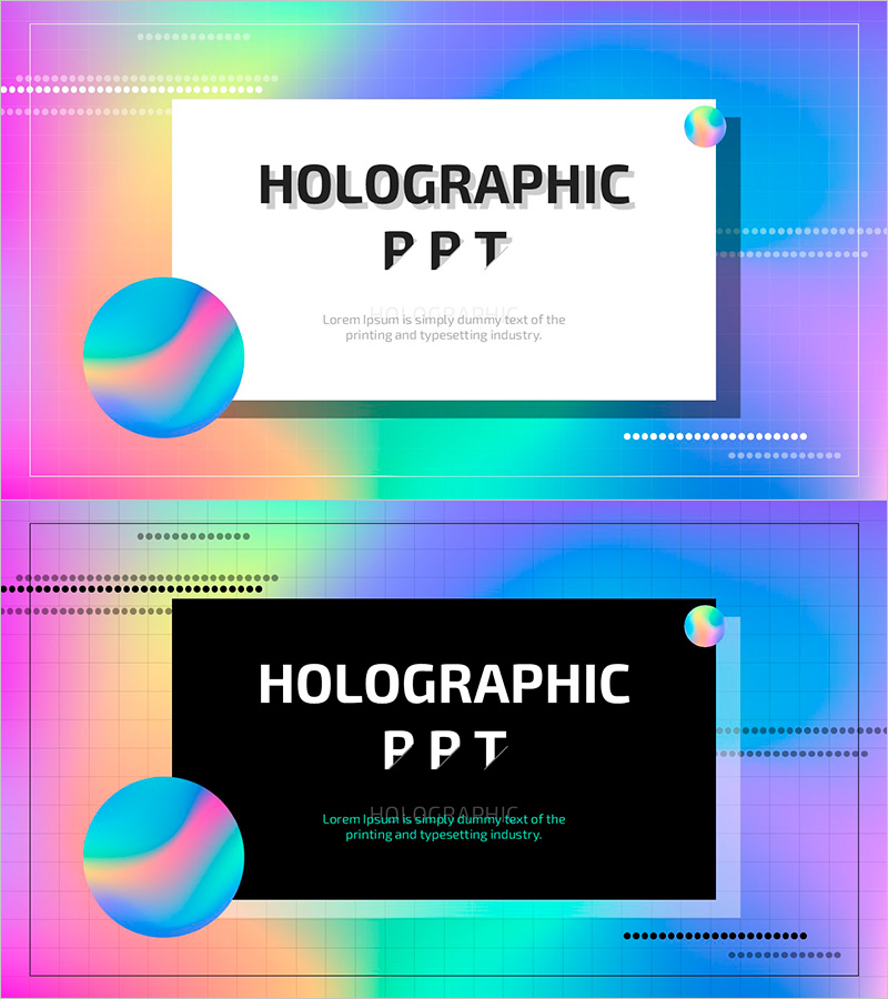 Hologram Wide PPT Cover - Premium Design