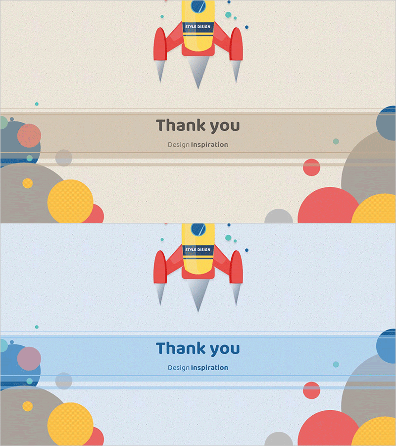 Rocket Illustration Theme Marketing Plan Template Ending Cover