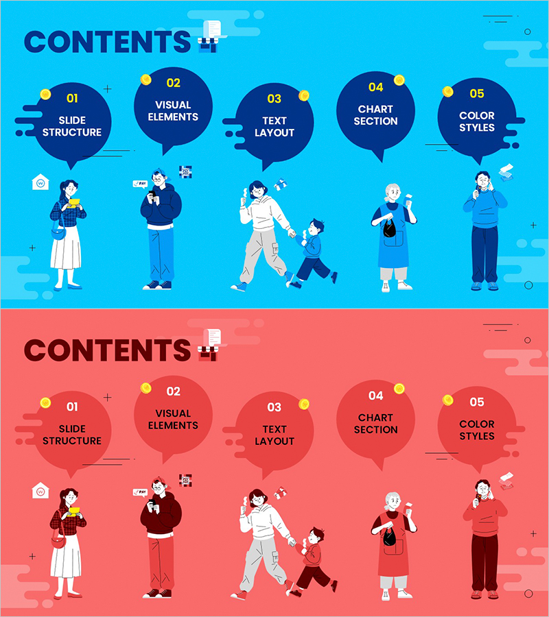 Content-Based Slide Presentation Template – Intuitive Layout