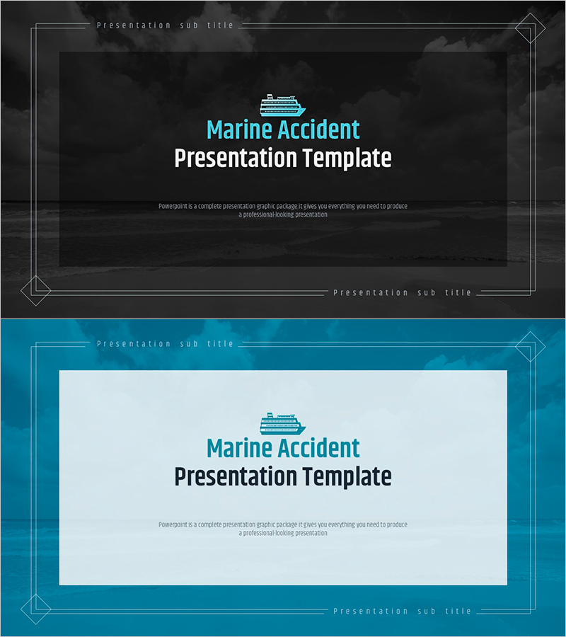 해양 사고 템플릿 표지 – 전문적인 첫인상
