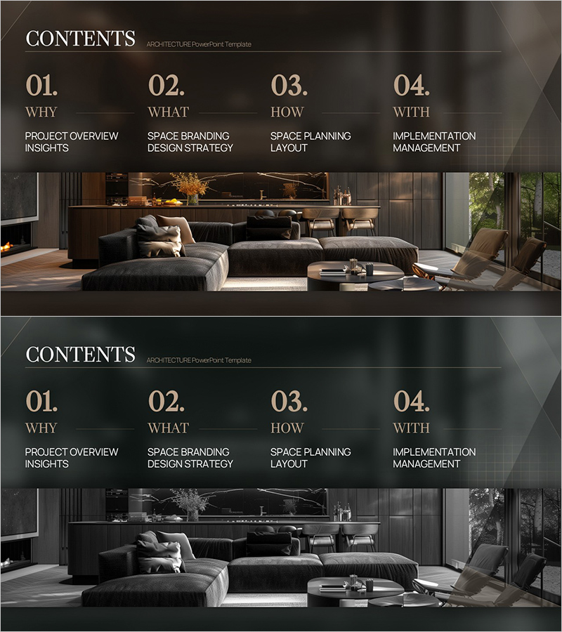 Real Estate & Architecture TOC Layout Slide