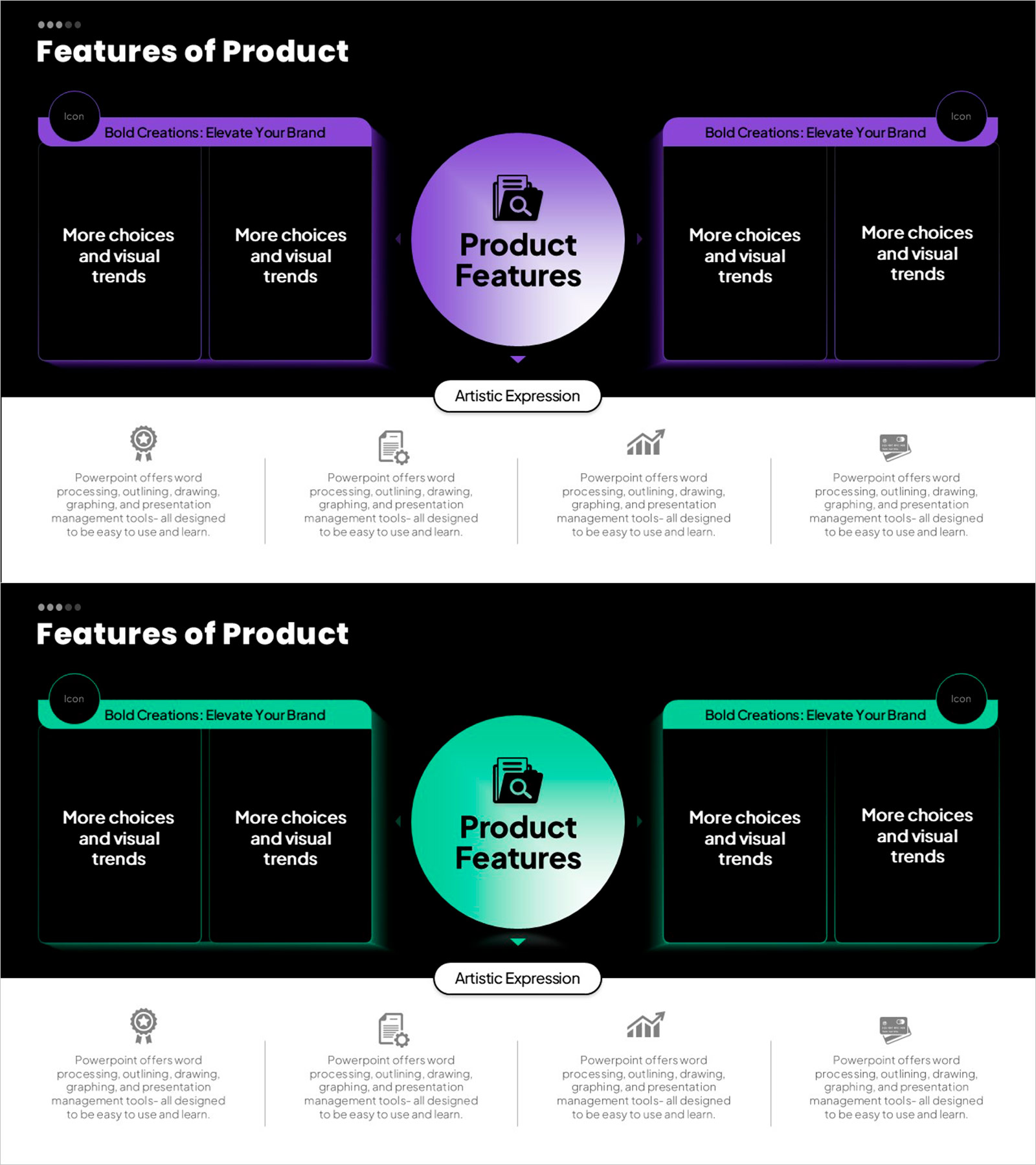 주요 기능 분석 슬라이드 – 제품 특성 시각화