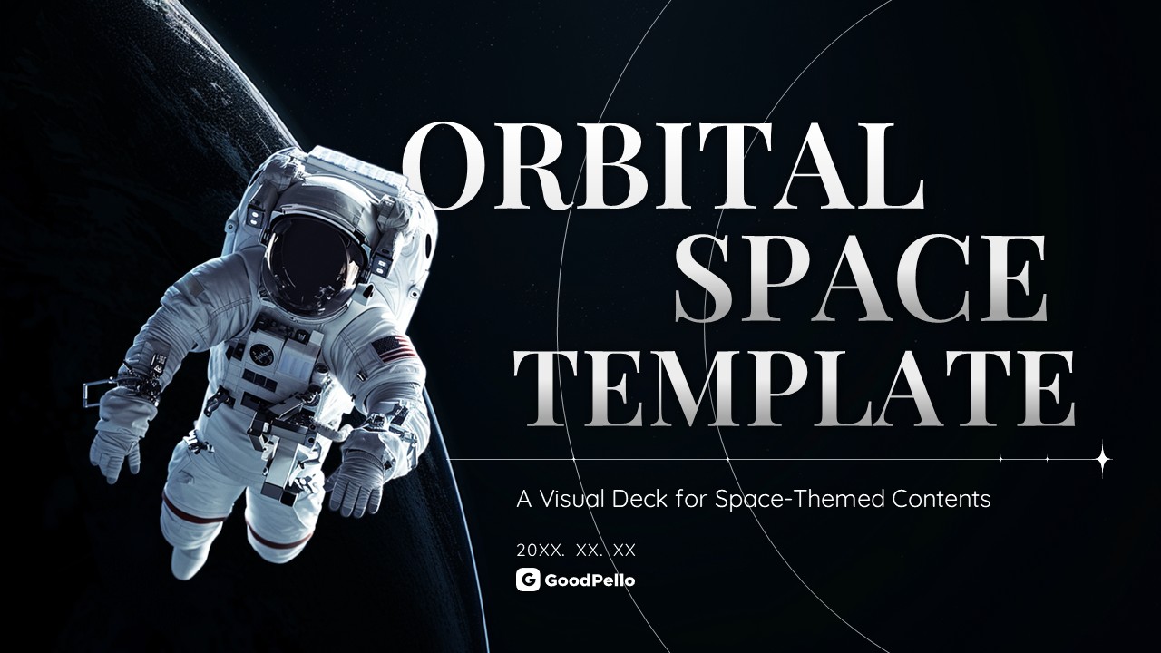 우주 궤도 테마 템플릿 - 우주·과학·탐사 주제 프레젠테이션용 PPT