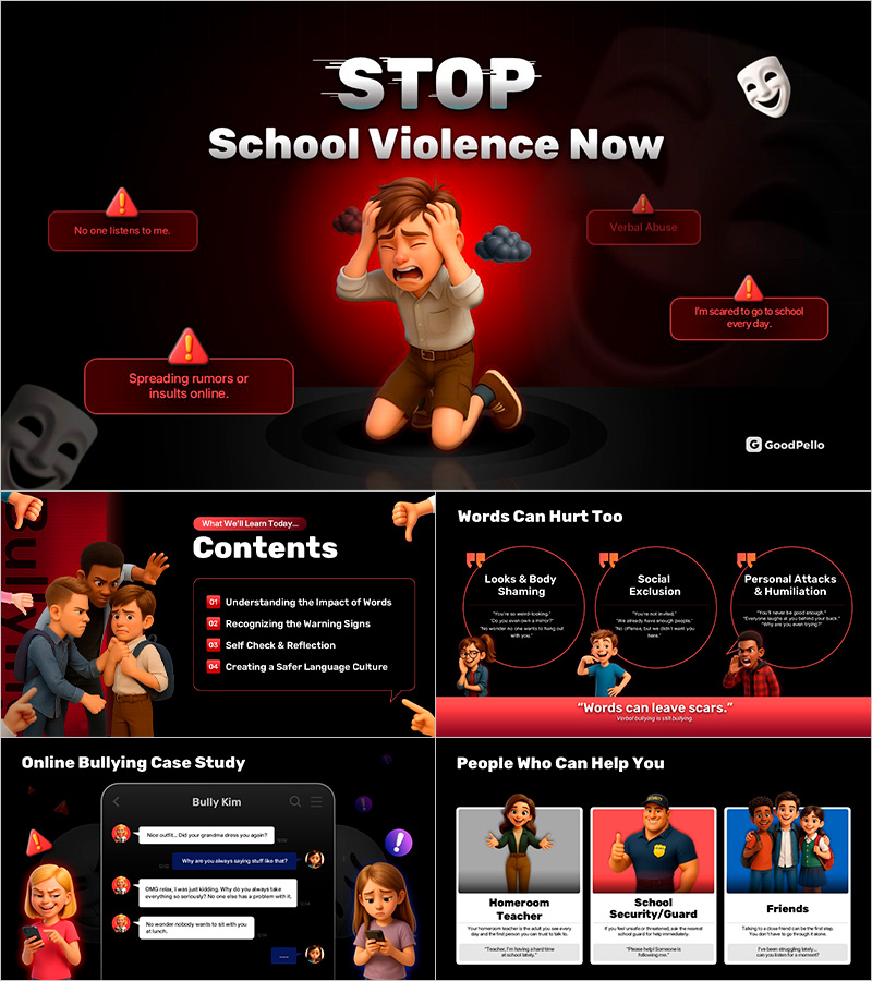 학교폭력 예방 교육 프레젠테이션 템플릿