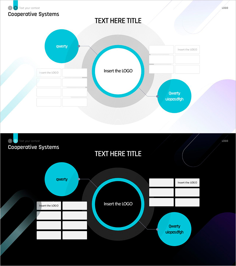 협업 시스템을 위한 시각적 다이어그램 슬라이드