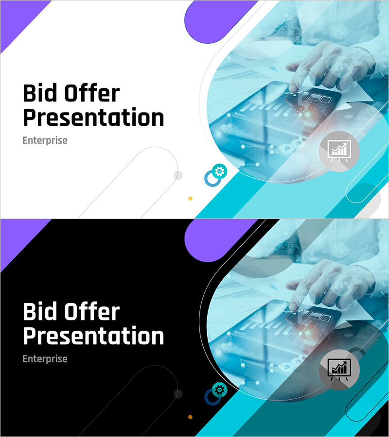 비드 오퍼 프레젠테이션 표지 템플릿 – 비즈니스의 새로운 기회를 열다
