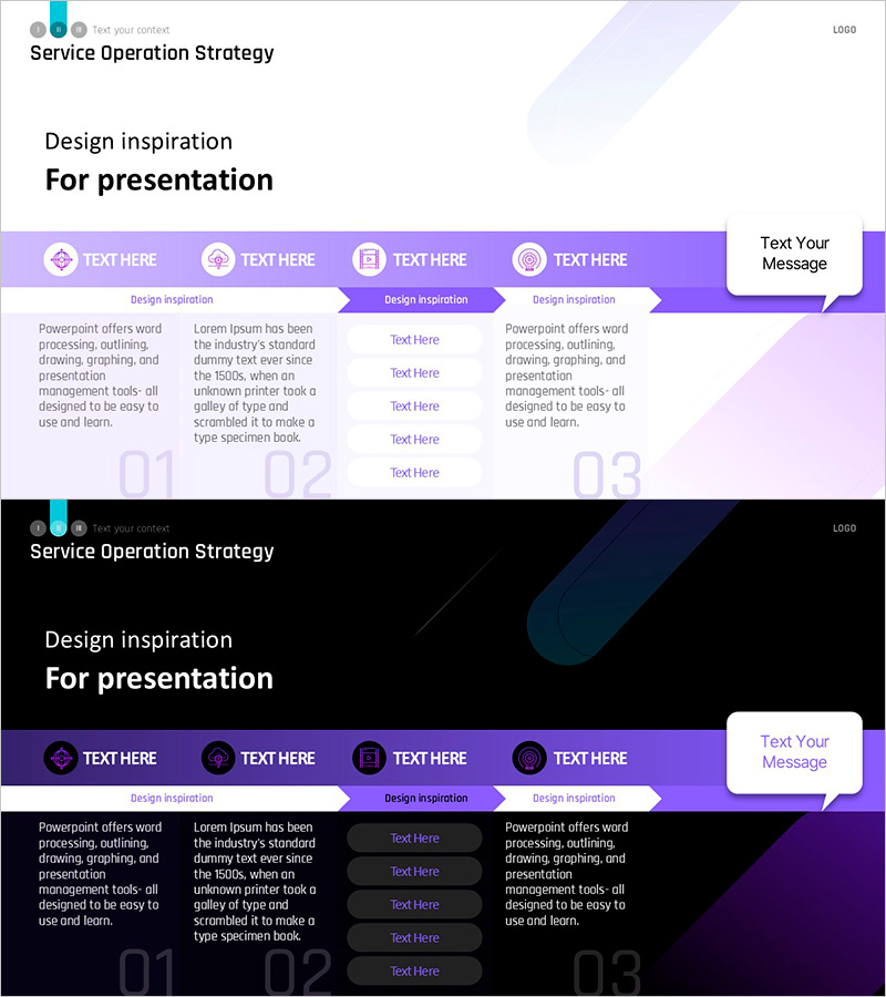 서비스 운영 전략 발표를 위한 PPT 템플릿