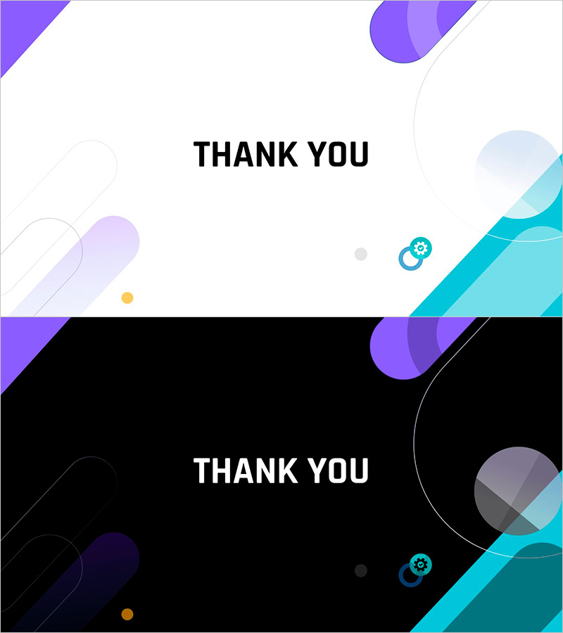 프레젠테이션의 강력한 감사 슬라이드 – 세련된 마감