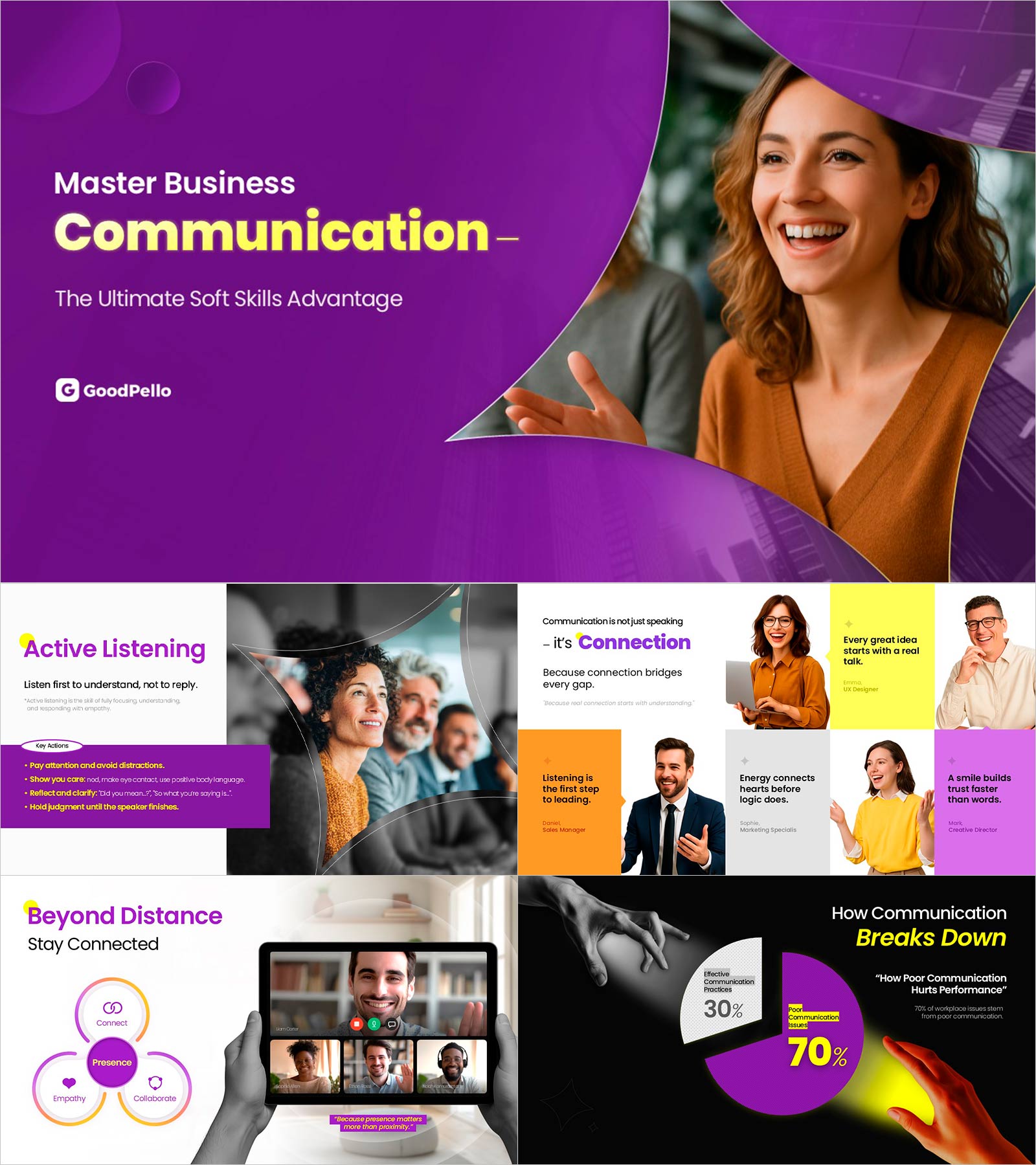 커뮤니케이션 소프트 스킬 프레젠테이션 템플릿