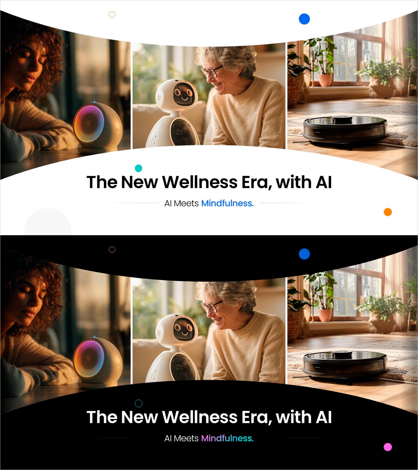 웰빙 체크인 PPT 슬라이드 – 멘탈 헬스 트래커 UI