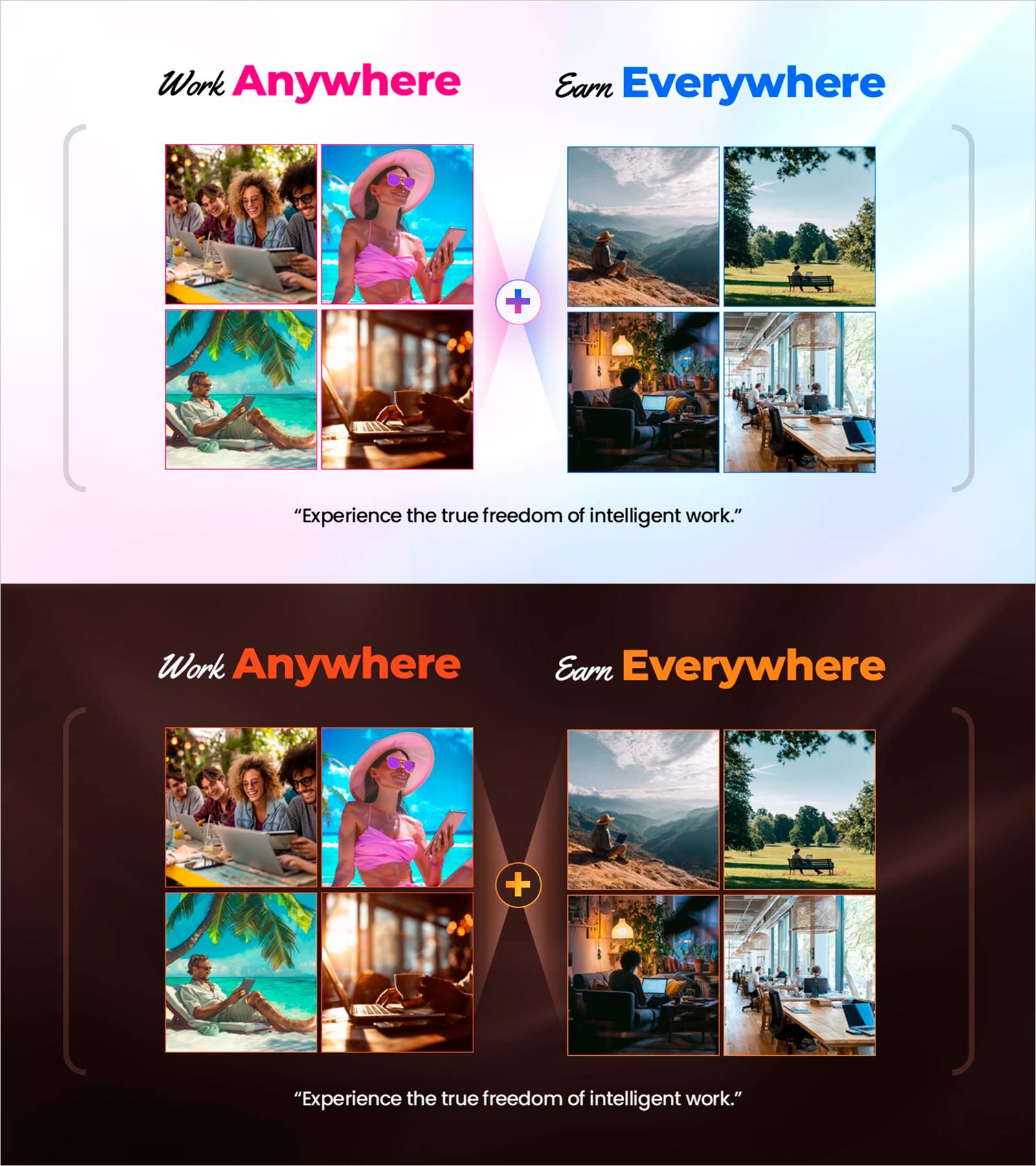 원격근무 & 디지털 노마드 수익 파워포인트 슬라이드