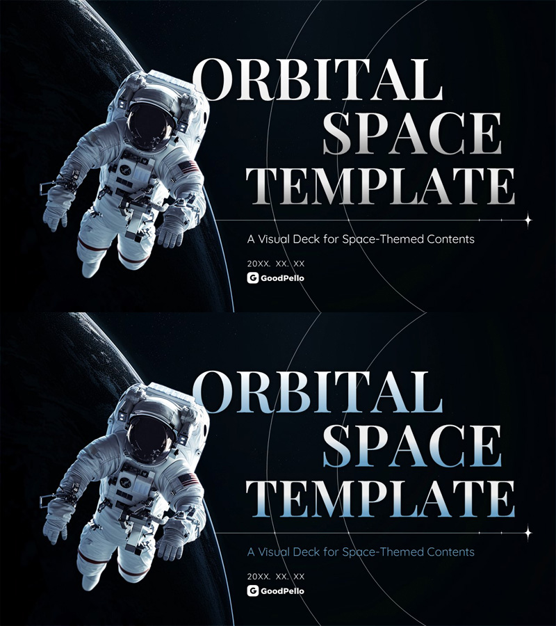 파워포인트 표지 슬라이드 – 우주 콘셉트 비전 프레젠테이션 커버